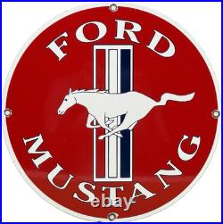 Vintage Ford Mustang Porcelain Sign Gas Automobile Service Motor Co Tucks Dealer Vintage Ford Mustang Porcelain Sign Gas Automobile Service Motor Co Tucks Dealer