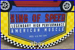 Vintage Ford Mustang Porcelain Sign Gas Automobile Service Motor Co Tucks Dealer
