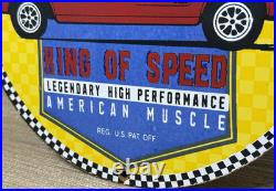 Vintage Ford Mustang Porcelain Sign Gas Automobile Service Motor Co Tucks Dealer