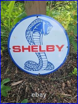 Vintage Ford Shelby Cobra Porcelain Sign Gas Station Pump Plate Oil Vintage Ford Shelby Cobra Porcelain Sign Gas Station Pump Plate Oil