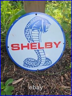 Vintage Ford Shelby Cobra Porcelain Sign Gas Station Pump Plate Oil Vintage Ford Shelby Cobra Porcelain Sign Gas Station Pump Plate Oil