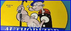 Vintage Ford Sign Porcelain Automobiles Sign Popeye Authorized Gas Pump Sign