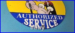 Vintage Ford Sign Porcelain Automobiles Sign Popeye Authorized Gas Pump Sign