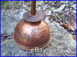 Vintage Ford script early 1900s antique tool kit Oil can auto promo oiler part