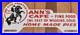 Vintage Frontier Gas & Oil Anns Cafe Wiggins CO Advertising License Plate Topper