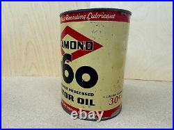 Vintage Full Nos Diamond 760 1-quart Motor Oil Can 30¢ Pricer Outstanding