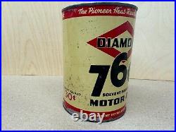 Vintage Full Nos Diamond 760 1-quart Motor Oil Can 30¢ Pricer Outstanding