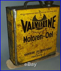 Vintage GERMAN 1939 Oil Can Prewar Valvoline Standard Mobiloil Veedol Esso