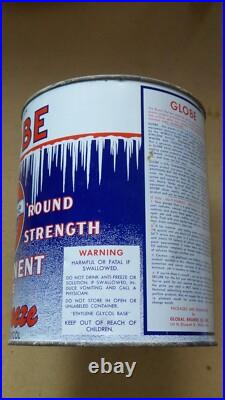 Vintage GLOBE One Gallon Permanent Anti-Freeze Advertising Oil Can Garage Sign Vintage GLOBE One Gallon Permanent Anti-Freeze Advertising Oil Can Garage Sign