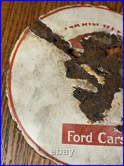 Vintage Gargoyle Mobil oil LUBSTER Paddle Porcelain Double Sided Sign Ford Car