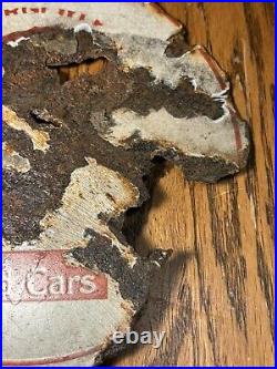 Vintage Gargoyle Mobil oil LUBSTER Paddle Porcelain Double Sided Sign Ford Car