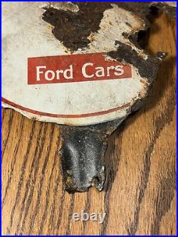 Vintage Gargoyle Mobil oil LUBSTER Paddle Porcelain Double Sided Sign Ford Car