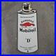 Vintage Gargoyle Mobiloil D Old Us Gasoline Oil Gas Pump Enamel Porcelain Sign