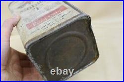 Vintage Gargoyle Mobiloil E Ford Car Engine Oil Tin Can Advertising