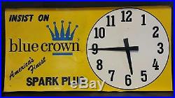 Vintage Gas Oil Tire Spark Plug Advertising Working Clock Sign 36
