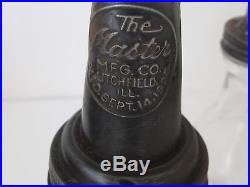 Vintage Gas Station Oil Bottles (8) with Original Carrier