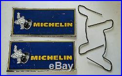 Vintage Gas Station Oil Michelin Enamel Steel Advertising Sign Tire Display