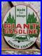 Vintage Giant Gasoline Porcelain Sign Old Gas Pump Plate Car Garage Fuel Oil Co