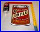 Vintage Gilmore Lion Head Quart Motor Oil Can 11 Porcelain Metal Gasoline Sign