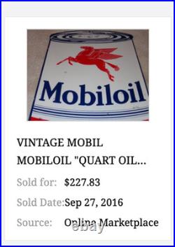 Vintage Gilmore Lion Head Quart Motor Oil Can 11 Porcelain Metal Gasoline Sign