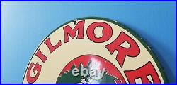 Vintage Gilmore Stadium Firestone Porcelain Gasoline Racing Fuel Oil Sign