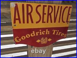 Vintage Goodrich Tires Air Service Porcelain Sign Car Gas Truck Motorcycle 10×8