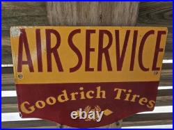 Vintage Goodrich Tires Air Service Porcelain Sign Car Gas Truck Motorcycle 10×8