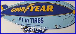 Vintage Goodyear Blimp Sign Porcelain Gas Service Tires Advertising Sign Vintage Goodyear Blimp Sign Porcelain Gas Service Tires Advertising Sign