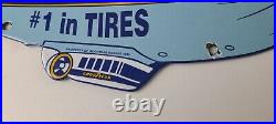 Vintage Goodyear Blimp Sign Porcelain Gas Service Tires Advertising Sign Vintage Goodyear Blimp Sign Porcelain Gas Service Tires Advertising Sign