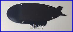 Vintage Goodyear Blimp Sign Porcelain Gas Service Tires Advertising Sign Vintage Goodyear Blimp Sign Porcelain Gas Service Tires Advertising Sign