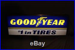Vintage Goodyear Tires Gas Station Oil 34 Lighted Metal SignWorks