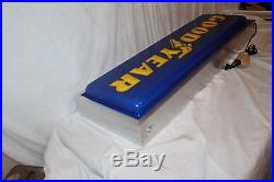 Vintage Goodyear Tires Gas Station Oil 36 Embossed Lighted Metal Sign WithBox