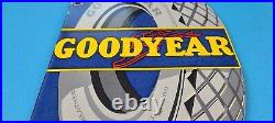 Vintage Goodyear Tires Porcelain Gas Oil 12 Aviation Service Station Pump Sign