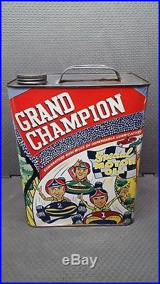 Vintage Grand Champion 2-Gallon Special Motor Oil Can SAE 30