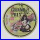 Vintage Grand Prix 1958 Oil Porcelain Gas Pump Sign