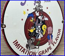 Vintage Grapette Soda Porcelain Sign Service Station Pop Looney Tunes Dew Cola