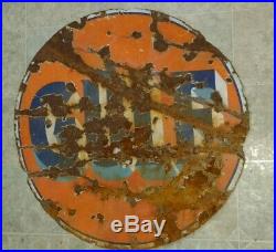 Vintage Gulf Double Sided 30 Porcelain Gas and Oil Sign