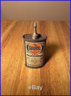 Vintage Gulf Oil Lead Top Oil Can