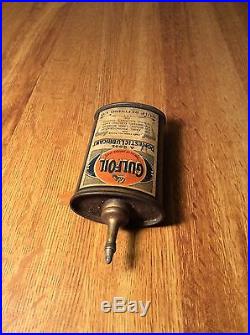 Vintage Gulf Oil Lead Top Oil Can