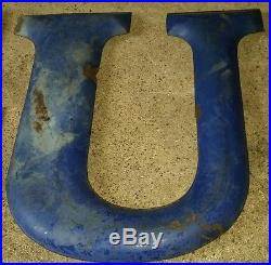 Vintage Gulf Oil Porcelain Gas Station Sign Letters 18 Inches