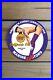 Vintage Gulf Pride Oil Lubricant Gas&oil Pinup Girl Porcelain Enamel Sign