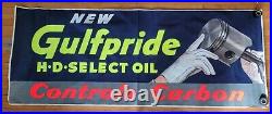 Vintage Gulfpride Hd Select Oil Banner Controls Carbon