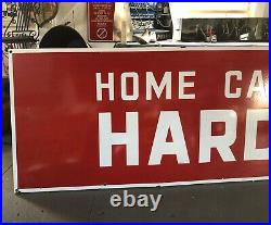Vintage HUGE 12 Original Home Care Center HARDWARE Store Gas Oil Porcelain Sign