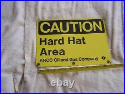 Vintage Hard Hat Porcelain Arco Oil And Gas Company