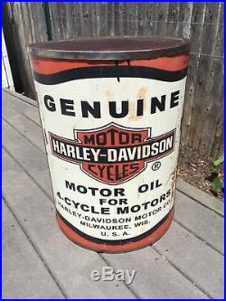 Vintage Harley Davidson Motorcycle Motor Oil Can Display Shelf