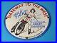 Vintage Harley Davidson Motorcycle Porcelain Gateway Gas 12 Service Sales Sign