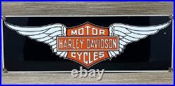 Vintage Harley Davidson Motorcycles Porcelain Dealership Sign Gas Oil Quality Vintage Harley Davidson Motorcycles Porcelain Dealership Sign Gas Oil Quality