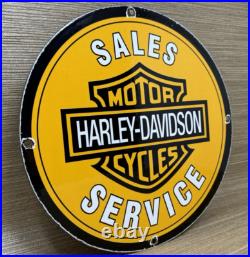 Vintage Harley Davidson Motorcycles Porcelain Dealership Sign Gas Oil Quality Vintage Harley Davidson Motorcycles Porcelain Dealership Sign Gas Oil Quality