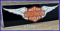 Vintage Harley Davidson Motorcycles Porcelain Dealership Sign Gas Oil Quality Vintage Harley Davidson Motorcycles Porcelain Dealership Sign Gas Oil Quality