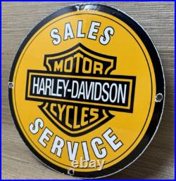 Vintage Harley Davidson Motorcycles Porcelain Dealership Sign Gas Oil Quality Vintage Harley Davidson Motorcycles Porcelain Dealership Sign Gas Oil Quality